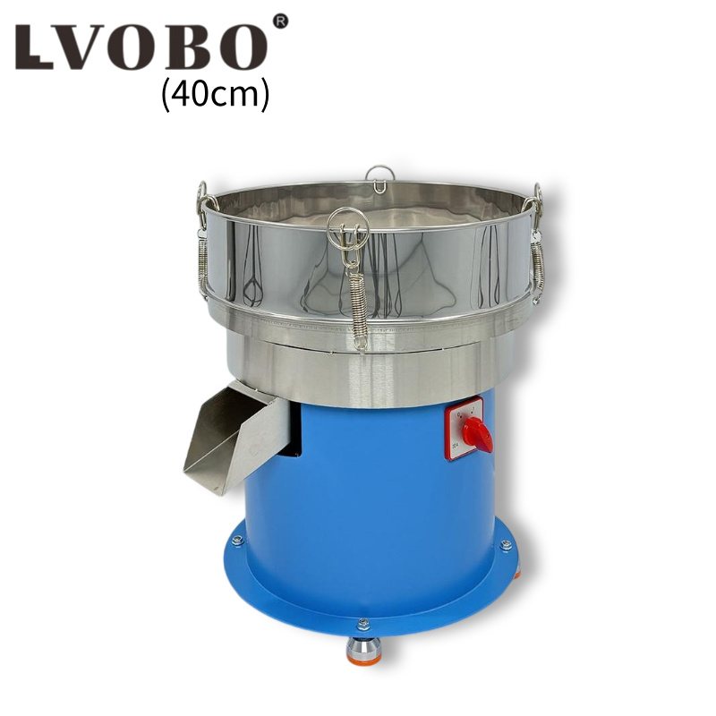 Circular vibrating screen for granular materials